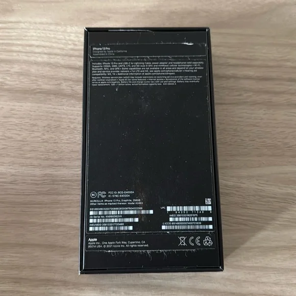 iPhone 13 Pro Empty Box with New Lightening Charging Wire - Picture 3 of 4